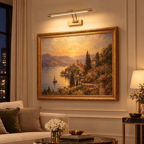 Gold Gallery XL 40cm picture light above an oil painting
