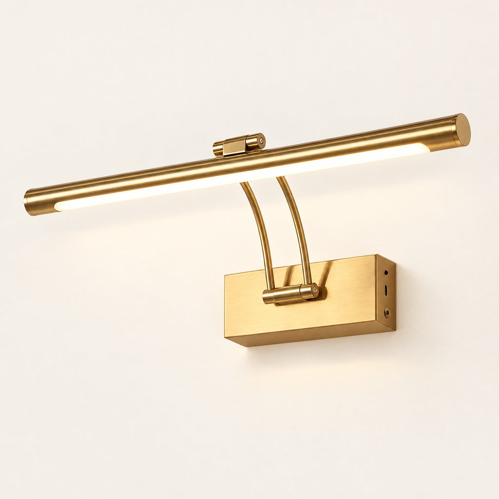 The Gallery XL 40cm rechargeable picture light in gold