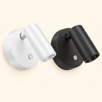 The Nook rechargeable magnetic wall light in white and black