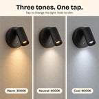 The Nook in three light tones: warm 3000K, neutral 4000K, cool 6000K
