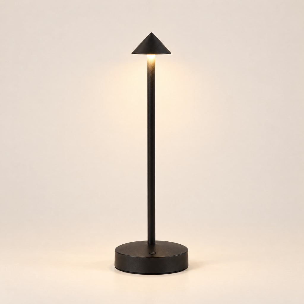 The Perch cordless table lamp in matte black